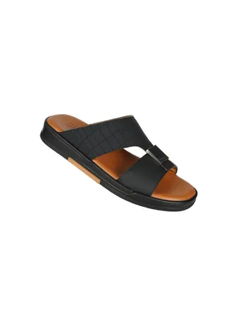 008-3402 Barjeel Uno Men Arabic Sandals BJM 14 Black 