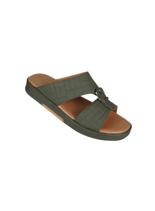 008-3269 Barjeel Mens Arabic Sandals  SP-115 Olive 