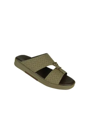Barjeel Uno Mens Arabic Slippers 008-3301 MSA-108-Beige 