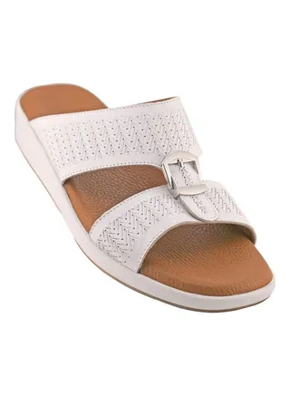 Comfortable Slip-On Arabic Sandals White 