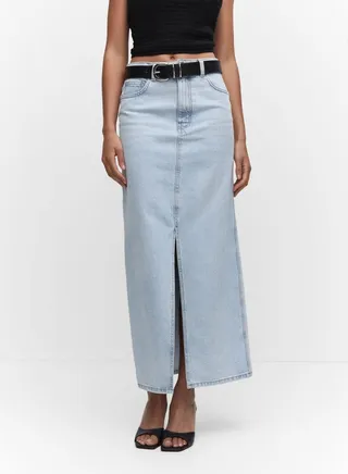 High Waist Denim Skirt 