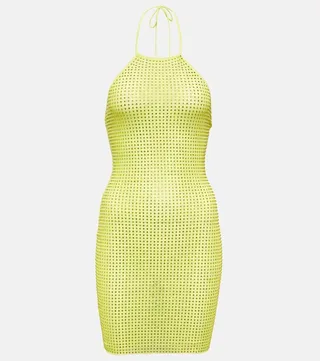 Crystal-embellished minidress