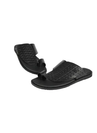Barjeel Uno Mens Arabic Slippers 008-3361 175-044-Black 