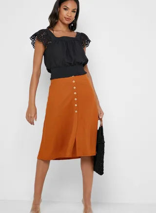 Button Down Skirt 