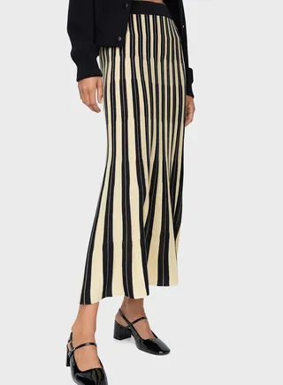 Striped High Waist Skirt 