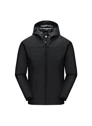 Mountain Hiking Waterproof Shell Jacket Black 