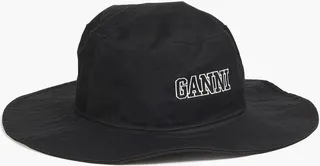 Embroidered cotton-gabardine bucket hat