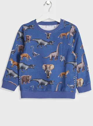 Kids Animals Print Sweatshirt 