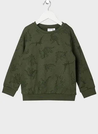Infant All-Over Dinosaur Print Sweatshirt 