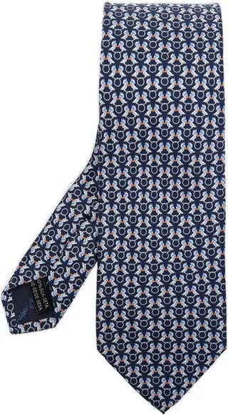 Salvatore Ferragamo Dove Monogram Print Tie