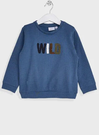 Kids Text Print Sweatshirt 