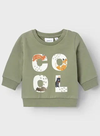 Kids Text Print Sweatshirt 