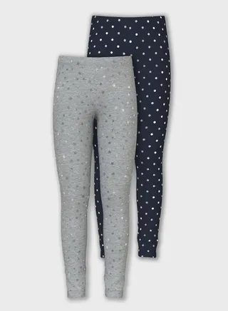 Kids 2 Pack Assorted Leggings 