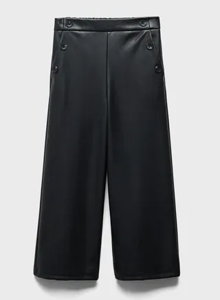 Kids Wide Leg Pu Pants 