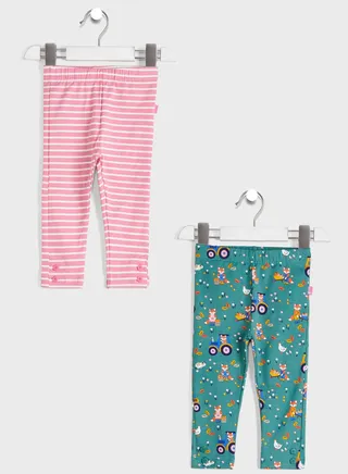 Kids 2 Pack Farm Print Legging 