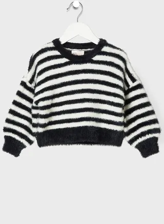 Kids Knitted Striped Sweatshirt 