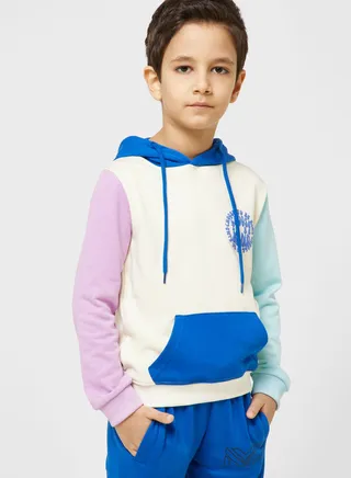 Cut & Sew Hoodie For Boys 