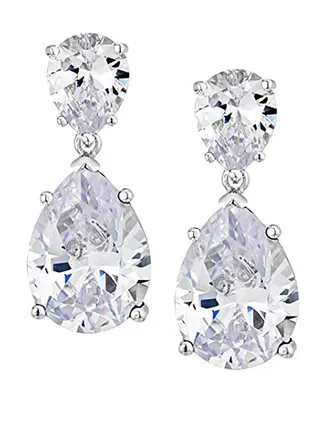 Diamond Pattern Dangle Earrings 