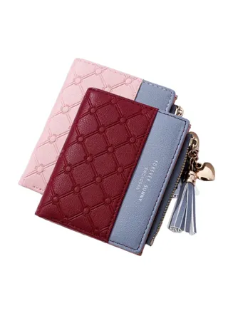 2 Pieces Women Short Wallet 