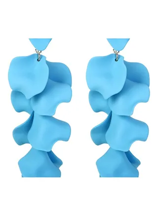 Fashion Petal Long Earrings 