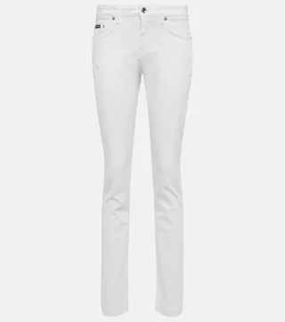 Mid-rise slim jeans