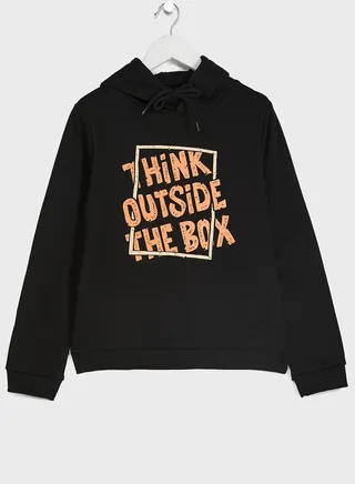 Girls Printed Hoodie 