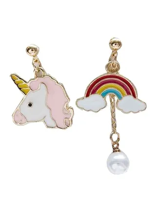 Unicorn Themed Dangle Earrings 