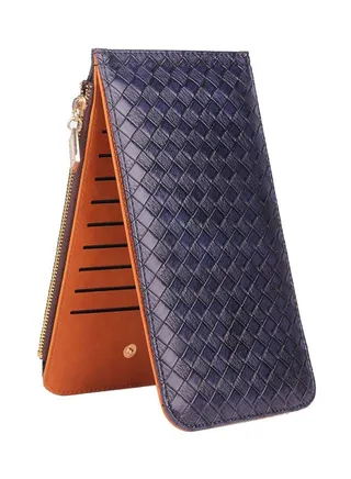 Slim Weave Wallet Blue 