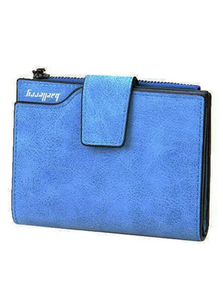 Small Trifold Card Holder Wallet Blue 
