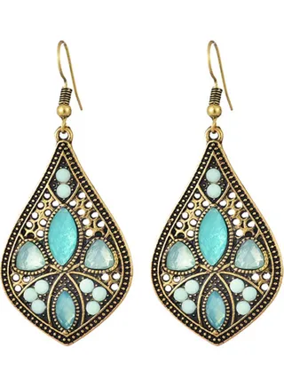 925 Sterling Silver Rhinestone Inlaid Earrings 