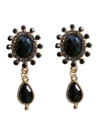 925 Sterling Silver Stone Studded Dangle Earrings 