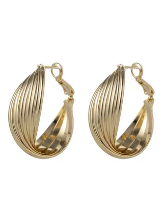 925 Sterling Silver Cross Woven Simple Temperament Earrings 
