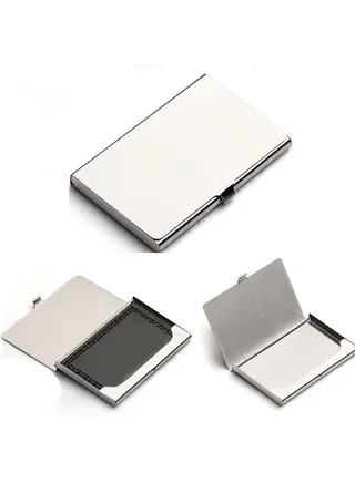 Ultra-Thin Business Aluminium Card Case Holder 9.3x5.7x0.7cm Clear 