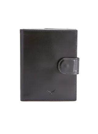 Genuine French Leather Coinpurse Wallet Black 