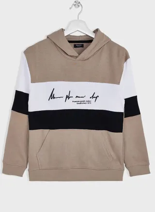 Boys Colorblock Printer Hoodie 