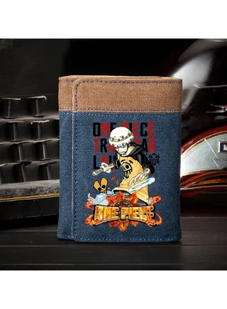 New ONE PIECE Canvas Vertical Wallet 