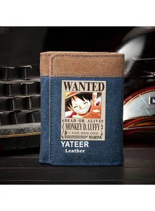 New ONE PIECE Canvas Vertical Wallet 