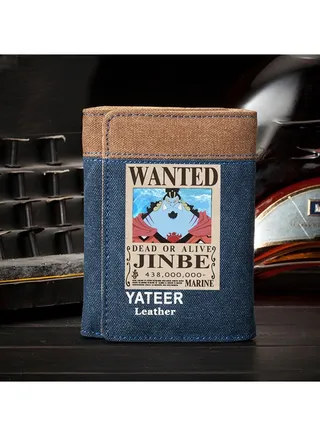 New ONE PIECE Canvas Vertical Wallet 