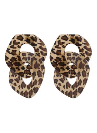 Acrylic Leopard Print Earrings 