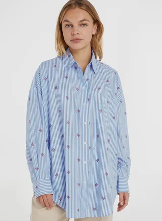 Striped Pocket Detail Shirt