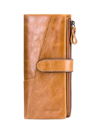 Leather Bifold Wallet Yellow 