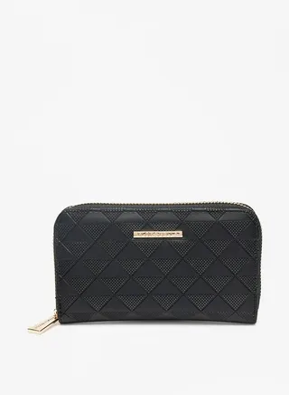 Women Textured Zip Around Wallet 