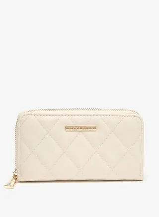 Women Quilted Zip Around Wallet