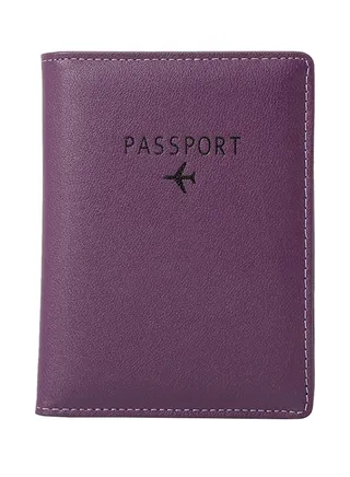 Square Shaped Passport Holder Purple 