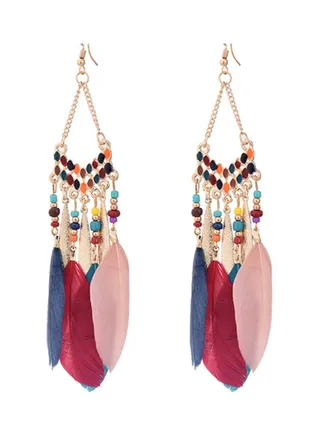 Bohemian Beaded Dangle Earrings 
