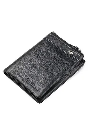 Black Leather For Men - Trifold Wallets 