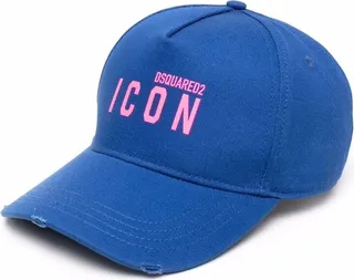 Blue Embroidered Logo Cap