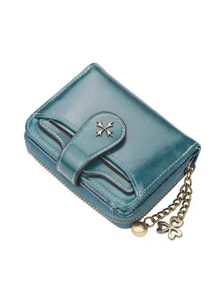 Leather Wallet Blue 