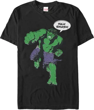 Men's Marvel Hulk Smash Classic T-Shirt - Black - 2X Large