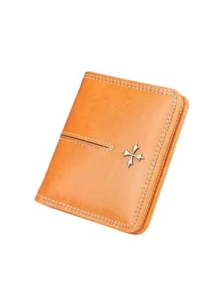 Leather Wallet Yellow 
